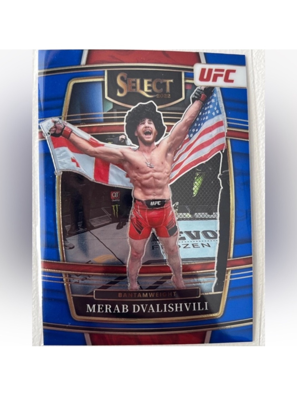 Merab Dvalishvili 2022 Panini Select Champions Blue MMA UFC Card